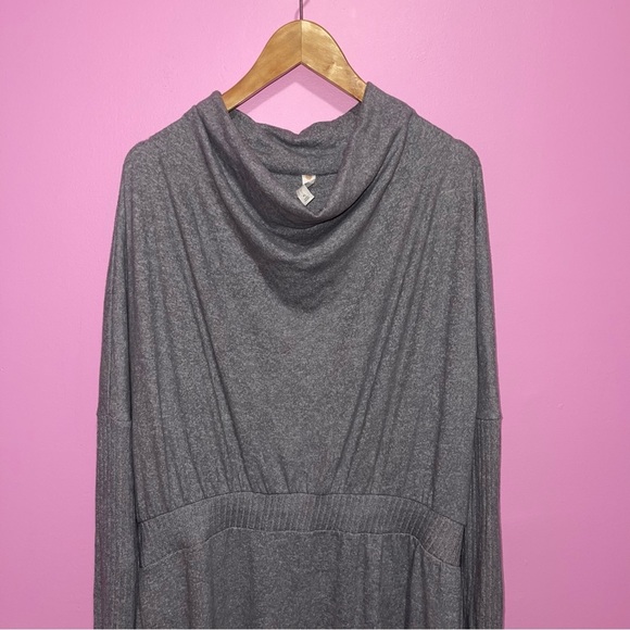 Anthropologie Dress Women's XL Grey The Arabella Drapey‎ Dress Daily Practice - Picture 4 of 13